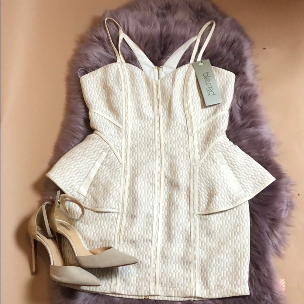 Bless’ed are the meek peplum dress